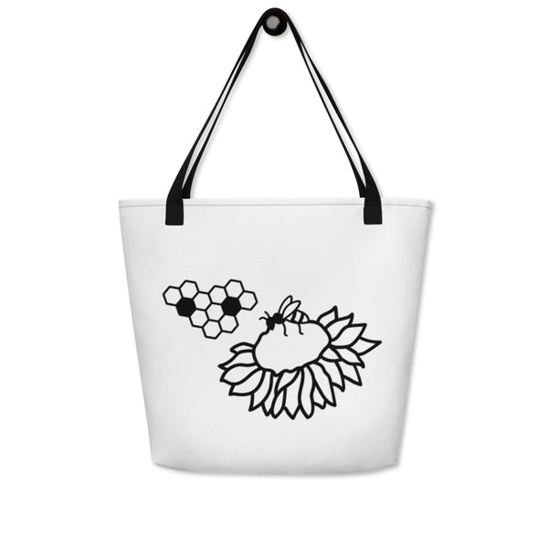 Bee Kind Large Tote Bag w/ Pocket