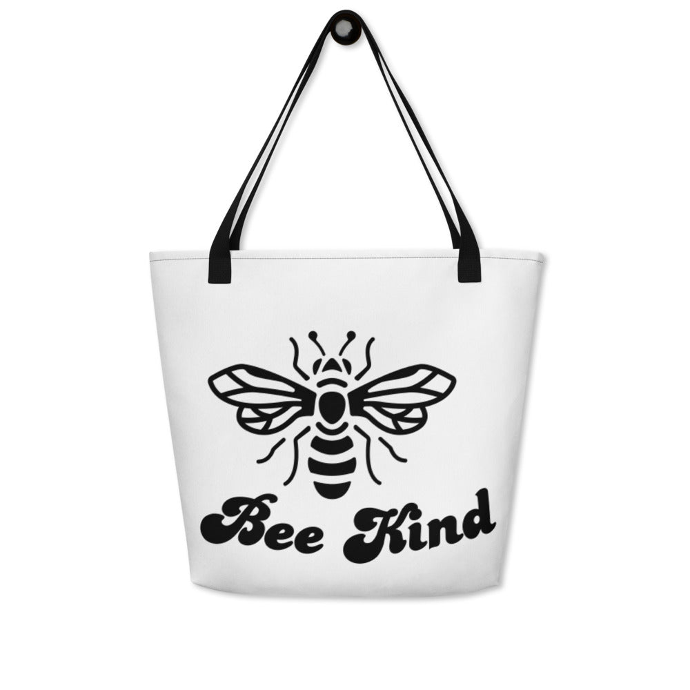 Bee Kind Large Tote Bag w/ Pocket