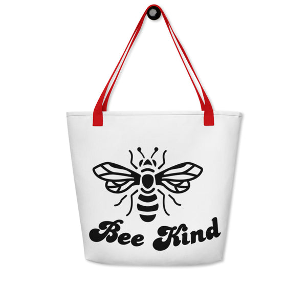 Bee Kind Large Tote Bag w/ Pocket