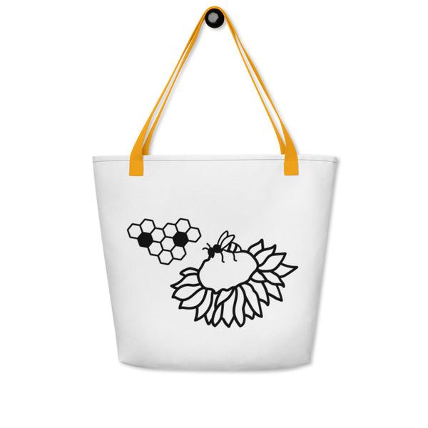 Bee Kind Large Tote Bag w/ Pocket