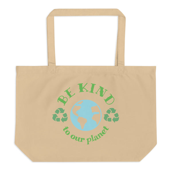 Be Kind Earth Large Organic Tote Bag