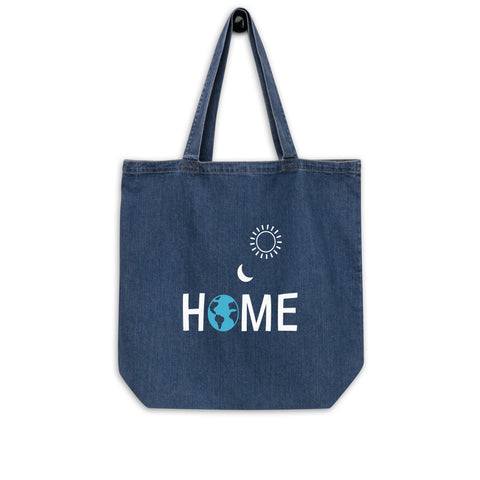 Home Organic Denim Tote Bag