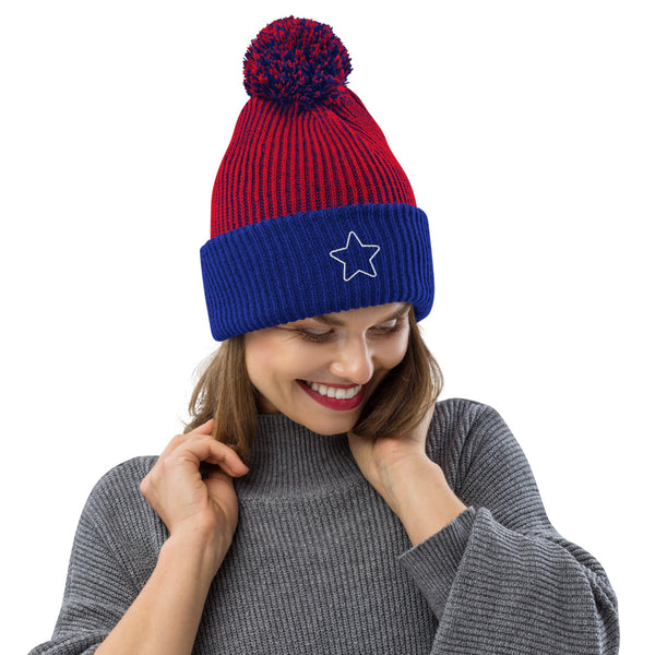 Star Pom-Pom Beanie