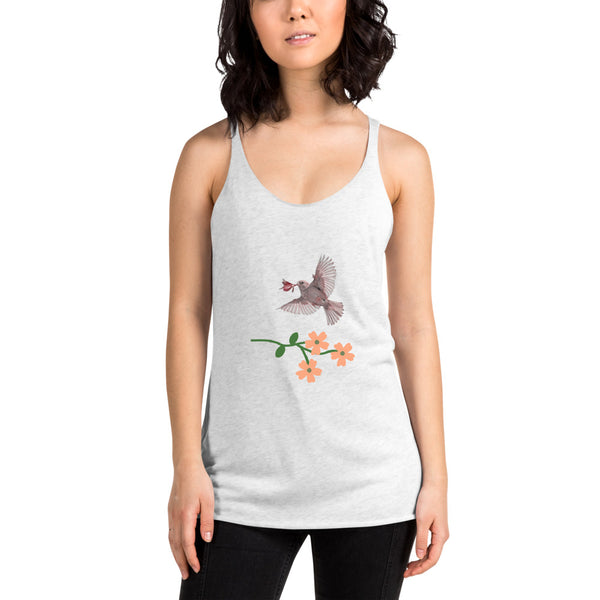 Dove Flower Women's Racerback Tank